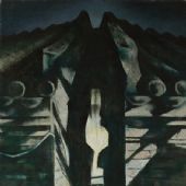 《古城之夜》之二175x80cm 布面油画 2011年