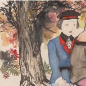 系岛之秋 138×35cm 纸本设色 2017