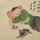 只闻蝉声似和声 43.3×37.5cm 纸本设色 2017