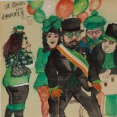 圣帕特里克节之一 43.3×37.5cm 纸本设色 2017