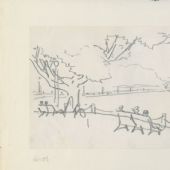 西湖系列一   1984年   纸本铅笔  15×21.3cm