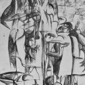 《构造-街头》 水墨宣纸上、180×200cm、1985蔡广斌