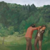 两妇女 布面油画 160X130CM 2013年