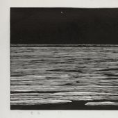 寒夜，42×76cm，黑白木刻，2008