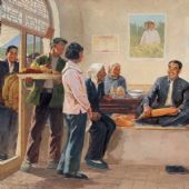 1976 林岗，厐壔，苏高礼《周总理是咱贴心人》油画154.5 x 220cm 1976年 私人收藏