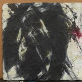 玫瑰红（小稿）林岗-27.5x30.5cm 油画、麻胶板 1998