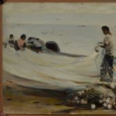 网 林岗-57×75cm布面纸板油画1979