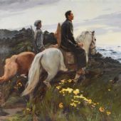 林岗，厐壔-万里征程诗不尽（马背诗篇）油画 180x298cm 1977  中国国家博物馆藏