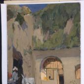 碾面48.8x33.3cm纸板油画 1965