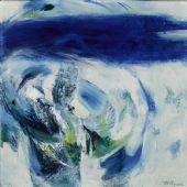 洁净的云层 40x40cm 油画、麻胶板 2007