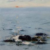 晨-37.5x45.5cm-麻布油画1978