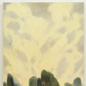 雨后桂林NO.3（白云）-72.5x52cm-布面纸板油画1981