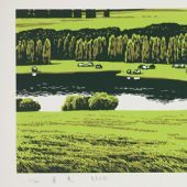 夏天，49×28cm，套色木刻，1980