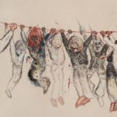 悬70×138㎝纸本色粉2015