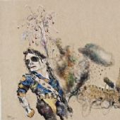 世界之窗4,纸本色粉70×240㎝2012年