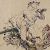 世界之窗2,纸本色粉70×240㎝2012年