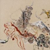 世界之窗1,纸本色粉70×240㎝2012年