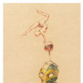 圣诞树240×70㎝纸本色粉2014年