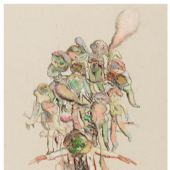 人上人138×70㎝纸本色粉2014年