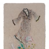 菩提花开200×50㎝纸本色粉2016年