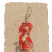 念奴娇200×50㎝纸本色粉2014年