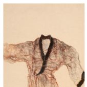 蝉衣138×70㎝纸本色粉2014年