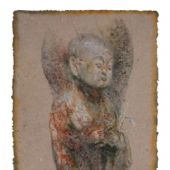 4-1无语箴言之一140×70㎝纸本色粉2016年