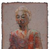 4-3无语箴言之二140×70㎝纸本色粉2016年