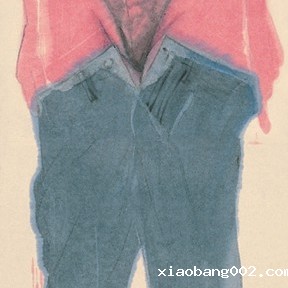 Li Fan, Border Town No. 9, 2005; acrylic on hemp paper, 300x90cm