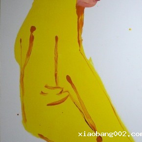 Li Fan, Closing the Eyes, 1996; paint on linen, 183x90.5cm