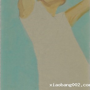 Li Fan, Evading, 2009; acrylic on rice paper, 148x78cm