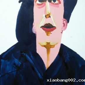 Li Fan, Father and Son, 1996; paint on linen, 183x90.5cm