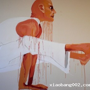 Li Fan, Oriental Magician, 1996; paint on linen, 183x90.5cm