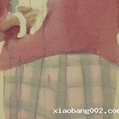 Li Fan, State, 2004; watercolor, acrylic on hemp paper, 275x65cm