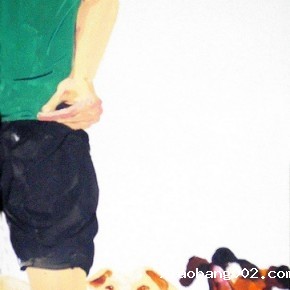 Li Fan, Temptation, 2008; paint on linen, 90x250cm