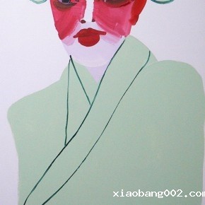 Li Fan, Thanksgiving Drama, 1996; paint on linen, 183x90.5cm