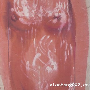 Li Fan, Trace, 2006; acrylic on paper, 148x75cm