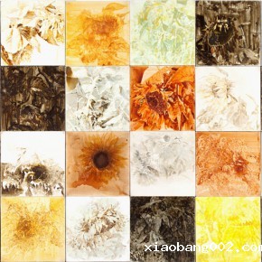 02 Kang Lei, Sunflower Diary, tempera, 40 x 40 cm x 32 pieces, 2010