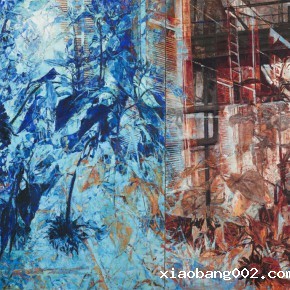 13 Kang Lei, Sunny Green and the Deserted City, oil on canvas, 160 x 278 cm, 2012