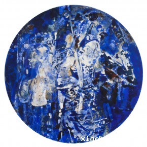 48 Kang Lei, Spatial Essay No.1, tempera, diameter 50 cm, 2013