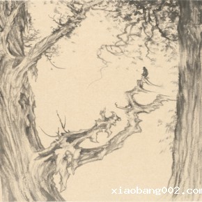 04 Qiu Ting, Three Treasures Tree in the Mount Lu, ink on paper, 76 x 48 cm, 2013
