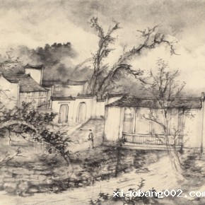 11 Qiu Ting, The Sketch of Huang Village, 66.5 x 44 cm, 2014