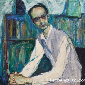 24 Luo Erchun, The Painter Lin Kai, oil painting, 80 x 76 cm, 1987