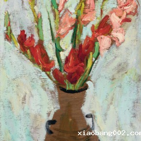 25 Luo Erchun, The Bouquet No.3, oil painting, 58.5 x 37 cm, 2001