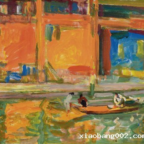 43 Luo Erchun, The Phoenix Town, oil painting, 45 x 57 cm, 2014