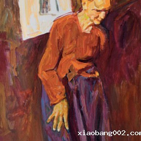 56 Luo Erchun, The Senior Dai Woman, oil painting, 80 x 60 cm, 2011