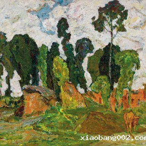 57 Luo Erchun, The End of a Village, oil painting, 53.5 x 58 cm, 2008