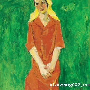 69 Luo Erchun, On the Grass, oil painting, 117 x 98 cm, 2006