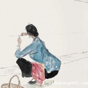 95 Luo Erchun, Jiangnan Landscape, Chinese painting, 137 x 69 cm, 2005