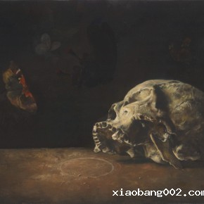 73 Lu Liang, A Skeleton and Butterflies, 2006